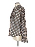 FP One 100% Cotton Tweed Gray Blue Long Sleeve Blouse Size S - photo 5