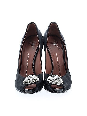 Giuseppe Zanotti Satin Rhinestone Heels (view 2)