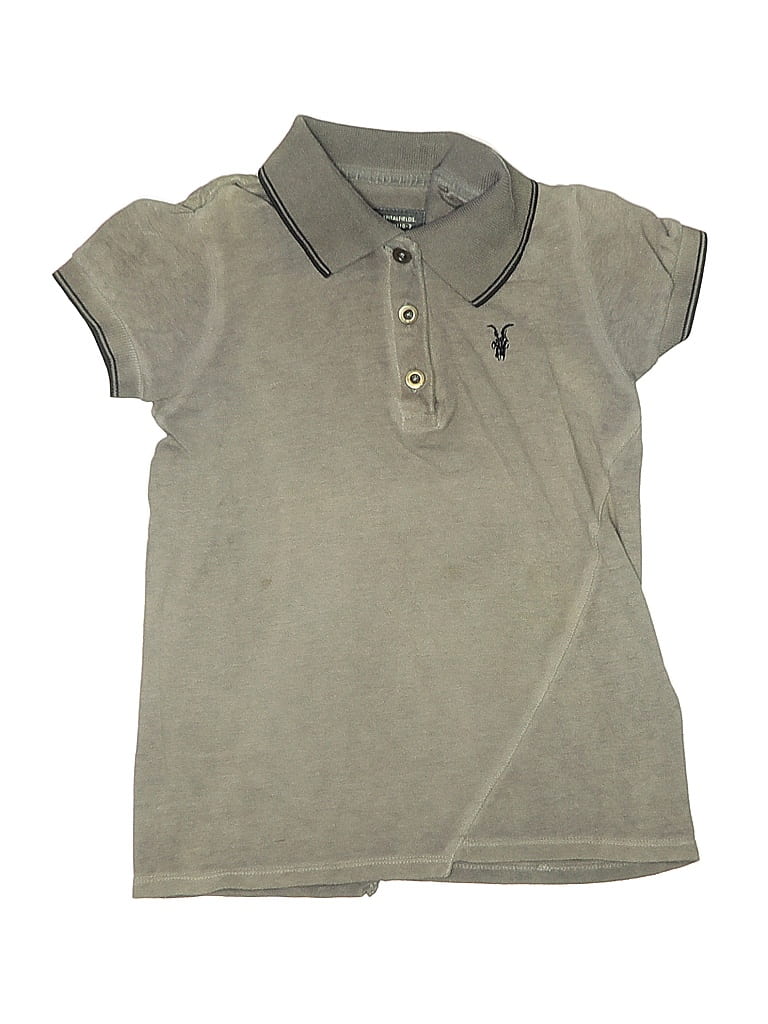 Pre-owned Allsaints Kids'  Short Sleeve Polo Shirt In Gray