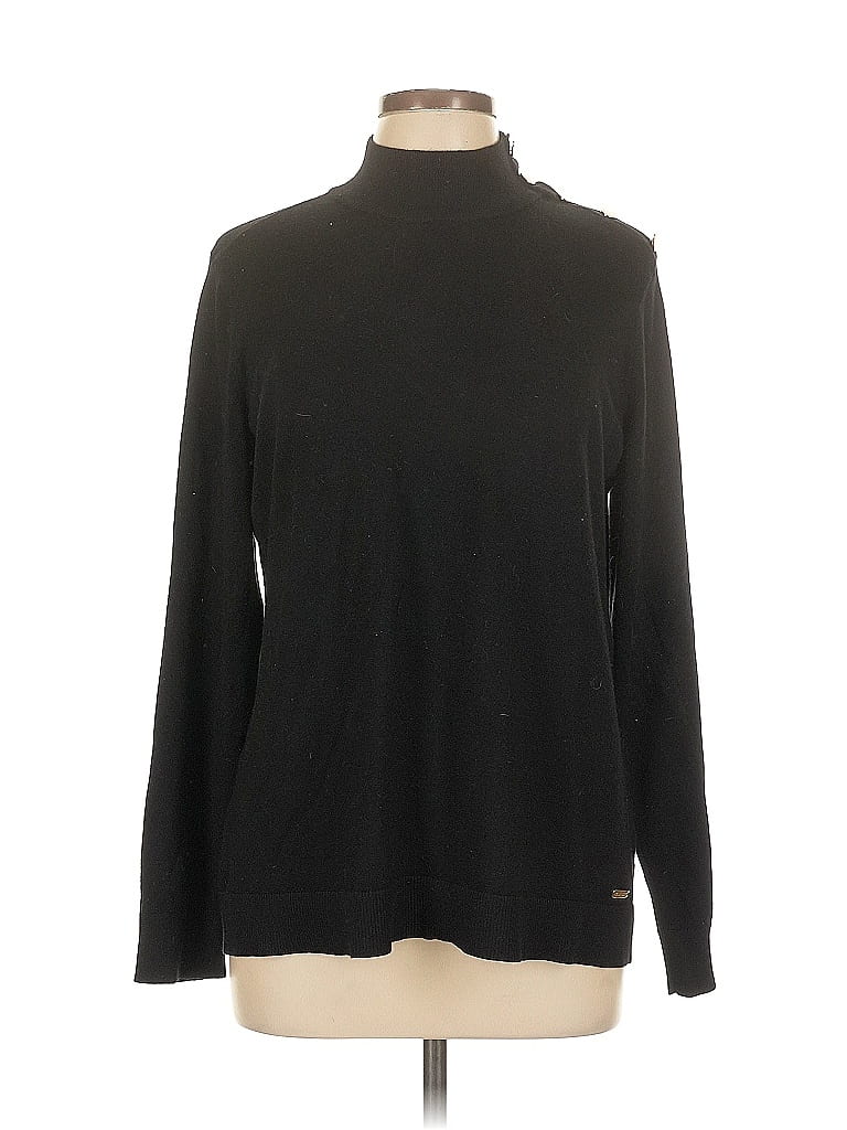 Pre-owned Calvin Klein Turtleneck Sweater In Black