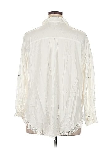 White Birch 3/4 Sleeve Button-Down Shirt (view 2)
