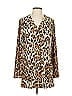 Assorted Brands Animal Print Brown Long Sleeve Blouse Size S - photo 1