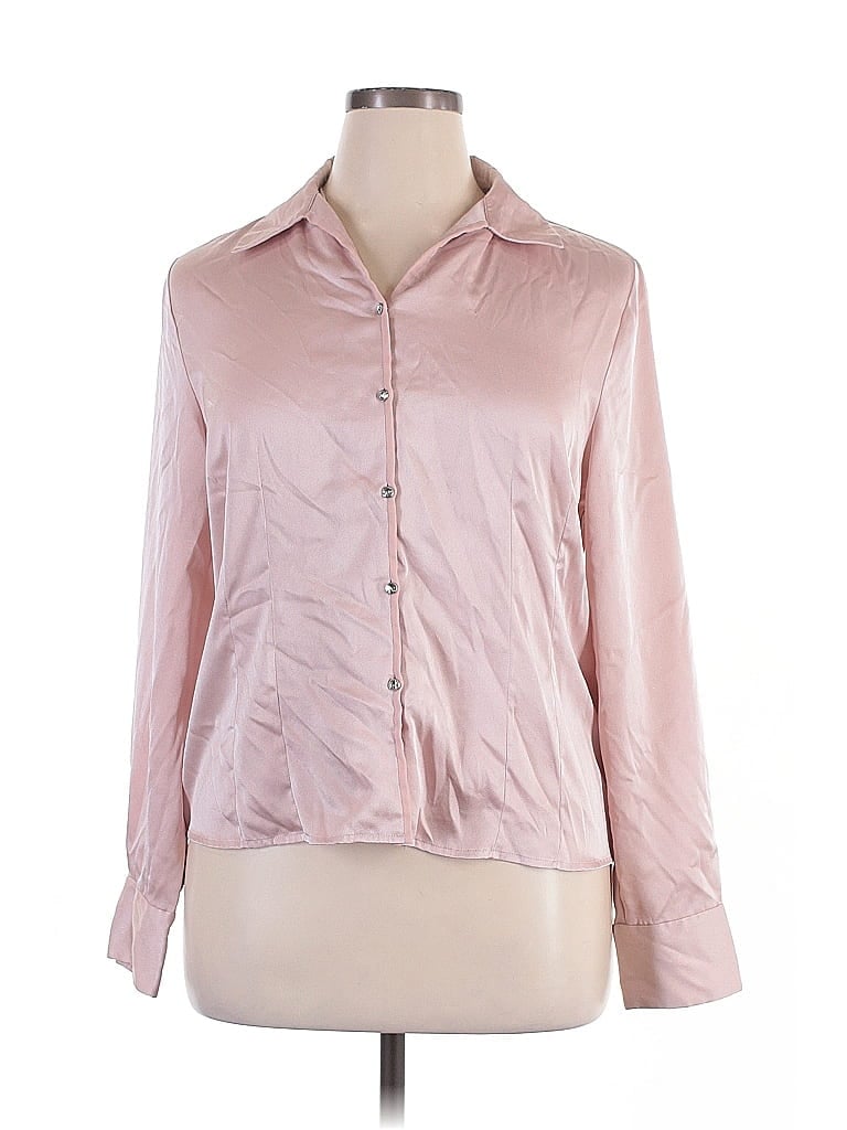 Pre-owned Alfred Dunner Long Sleeve Blouse In Pink