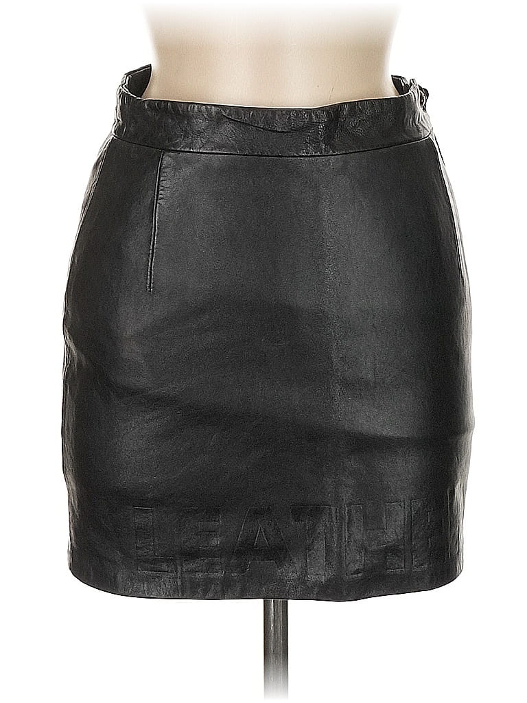 Pre-owned Moschino Cheap And Chic Faux Leather Skirt In Black