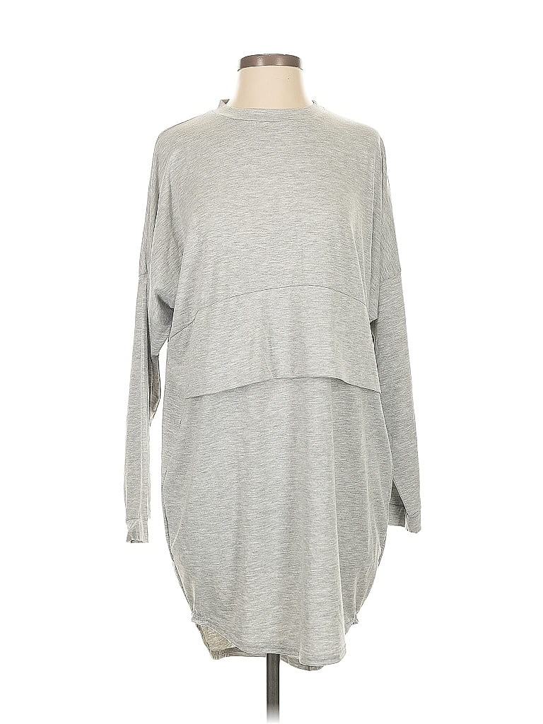 Pre-owned Prettylittlething Casual Dress In Gray