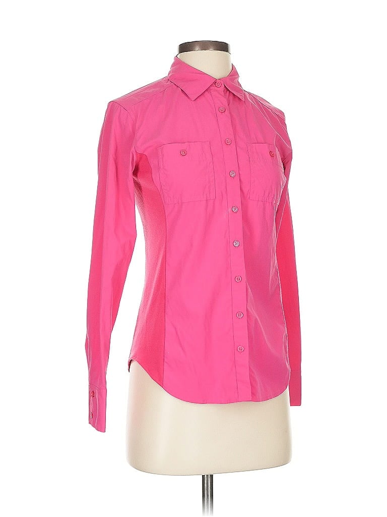 Pre-owned Lucy Long Sleeve Blouse In Pink