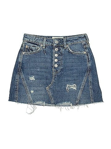We the Free Denim Skirt (view 1)