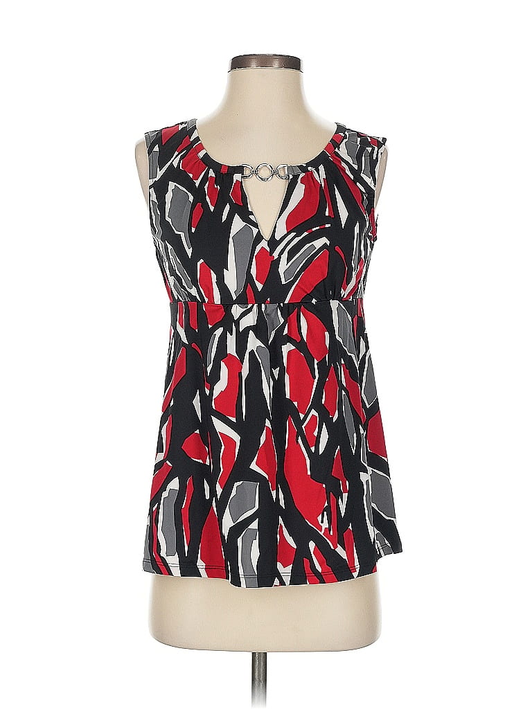 Pre-owned Inc International Concepts Sleeveless Blouse In Red