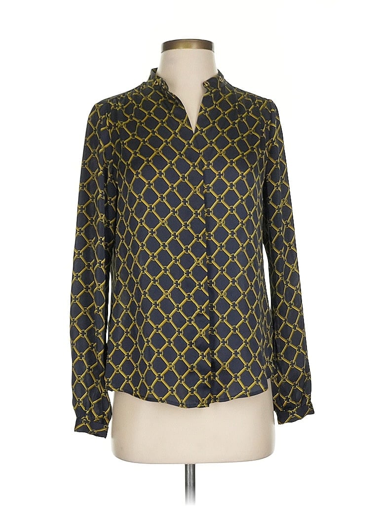 Pre-owned Michael Michael Kors Long Sleeve Blouse In Gold