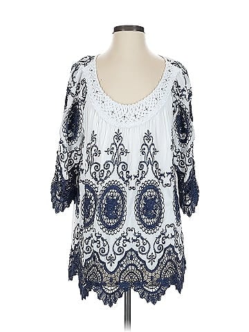 MADE IN ITALY 3/4 Sleeve Blouse (view 1)