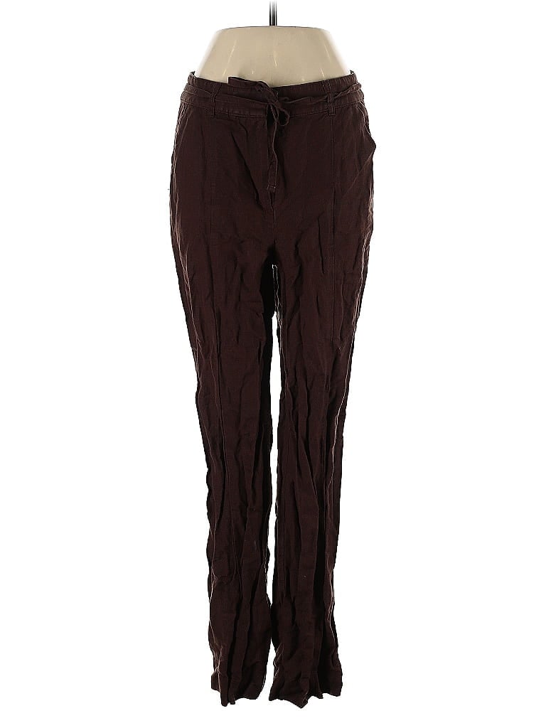 Pre-owned Ann Taylor Loft Linen Pants In Brown