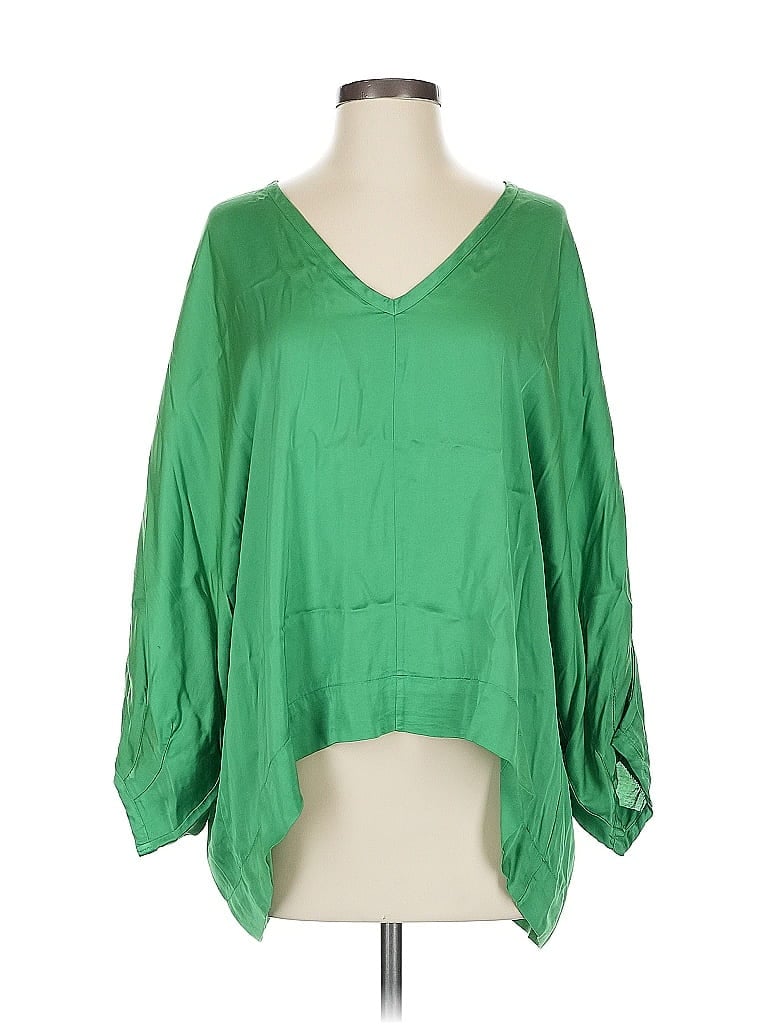 Pre-owned Stark X 3/4 Sleeve Blouse In Green
