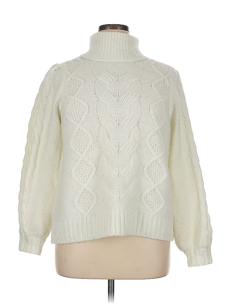 G by Giuliana Rancic Ivory Turtleneck Sweater Size XL - photo 1
