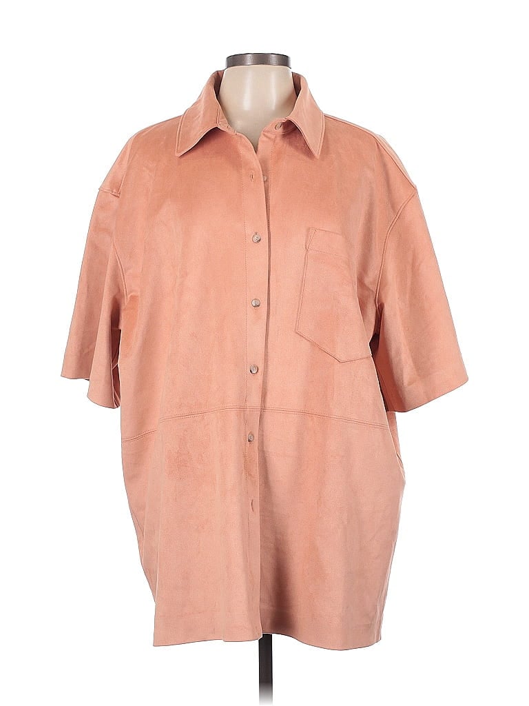 Pre-owned Le Fou By Wilfred 3/4 Sleeve Blouse In Orange