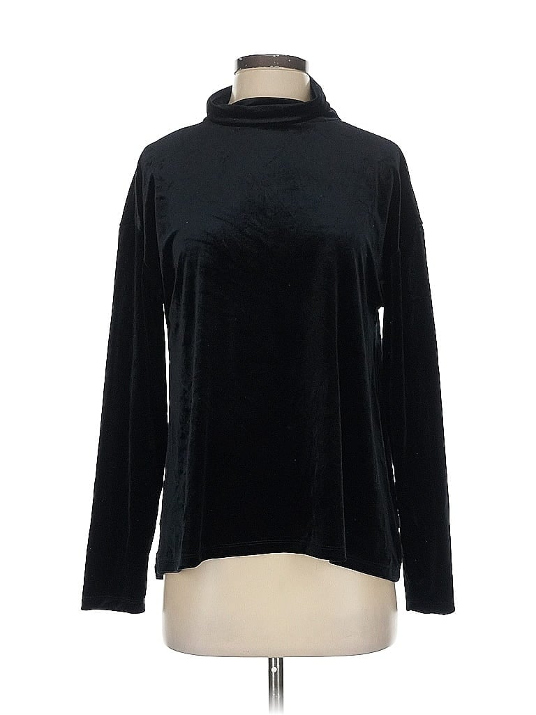 Pre-owned Nordstrom Long Sleeve Top Black Turtleneck Tops
