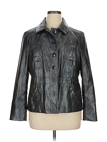 Chico's Faux Leather Jacket (view 1)