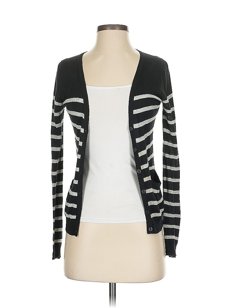 Pre-owned Line Cardigan Sweater In Black