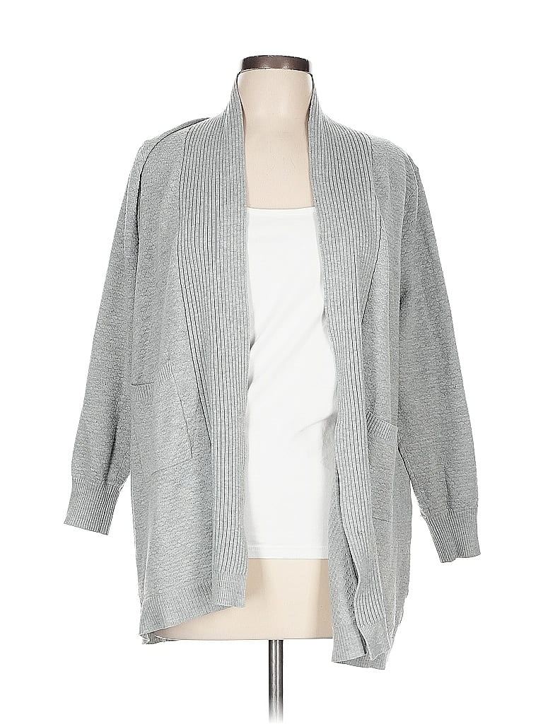 Pre-owned Assorted Brands Cardigan Sweater In Gray