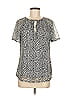 Lunya Silver Short Sleeve Blouse Size 6 - photo 1
