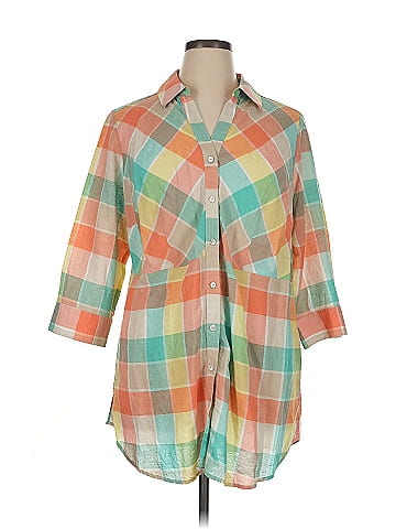Foxcroft 3/4 Sleeve Button-Down Shirt (view 1)