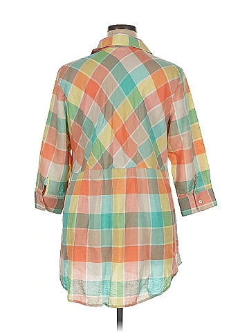 Foxcroft 3/4 Sleeve Button-Down Shirt (view 2)