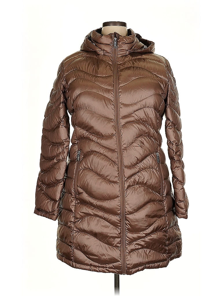 Andrew Marc Brown Coat Size XXL 76 off ThredUp