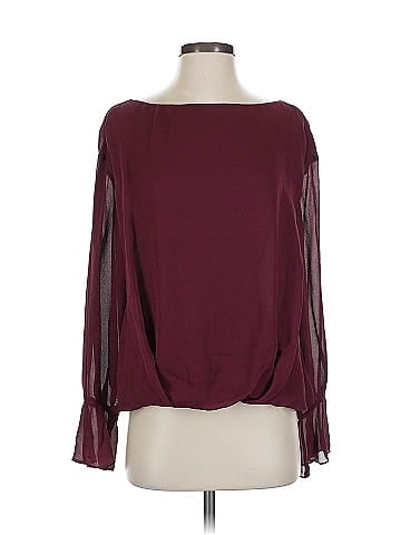Elizabeth and James Long Sleeve Silk Top (view 1)