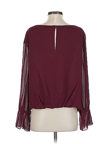 Elizabeth and James Long Sleeve Silk Top (view 2)