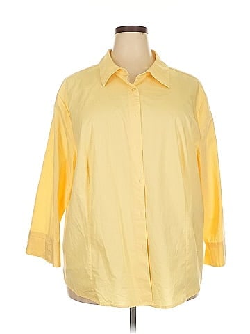 Jessica London 3/4 Sleeve Button-Down Shirt (view 1)
