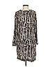 Attention 100% Rayon Print Silver Casual Dress Size S - photo 1