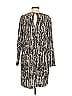Attention 100% Rayon Print Silver Casual Dress Size S - photo 2