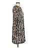 Attention 100% Rayon Print Silver Casual Dress Size S - photo 4