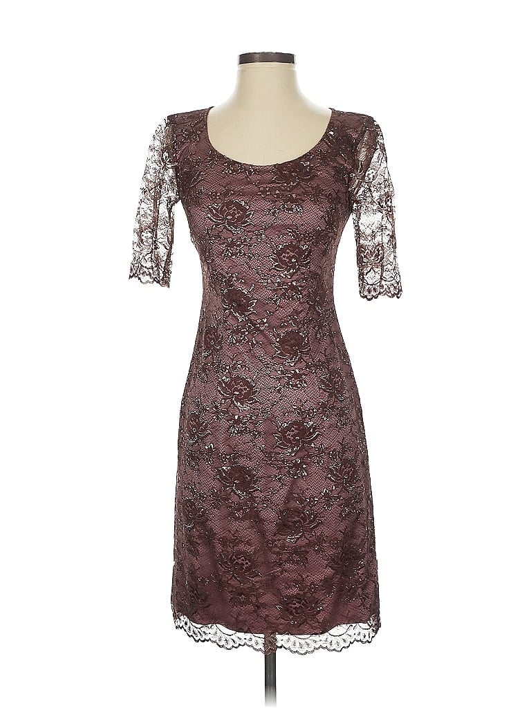 Pre-owned Antonio Melani Cocktail Dress In Burgundy