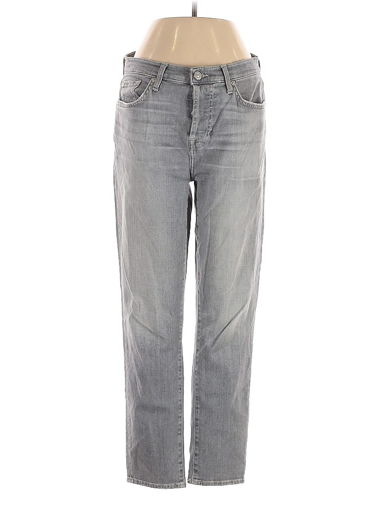 Pre-owned 7 For All Mankind Jeans In Gray