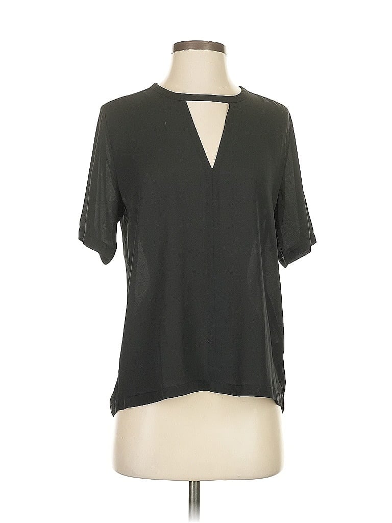 Pre-owned Lulus Short Sleeve Blouse In Gray