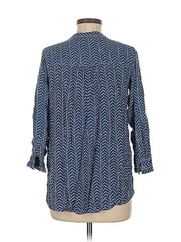 Rock Flower Paper 3/4 Sleeve Button-Down Shirt (view 2)