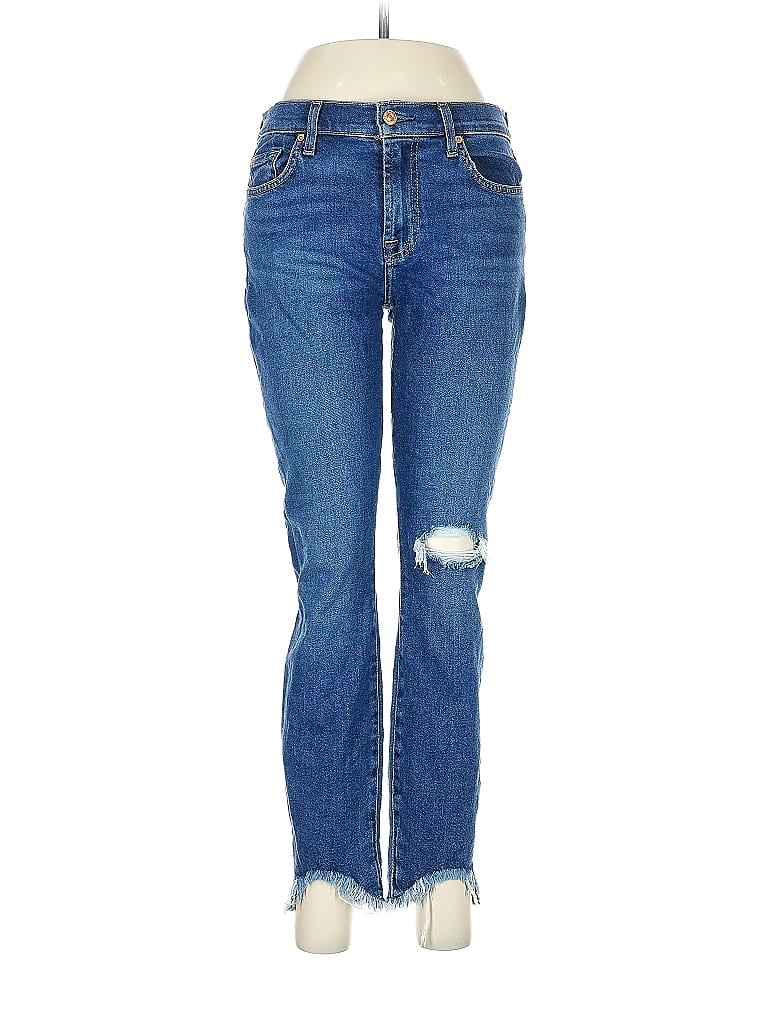 Pre-owned 7 For All Mankind Jeans In Blue
