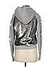 Jocelyn Metallic Silver Pullover Hoodie Size M - photo 2