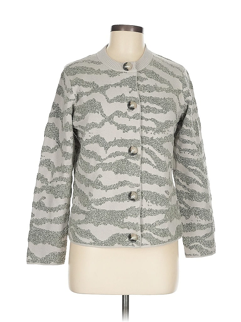 Click to view more detailed imagery on our partner's website Pre-owned Jones New York Collection Cardigan Sweater In Gray