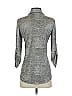 Pure Amici Metallic Silver 3/4 Sleeve Button-Down Shirt Size XS - photo 2