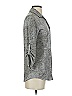 Pure Amici Metallic Silver 3/4 Sleeve Button-Down Shirt Size XS - photo 4