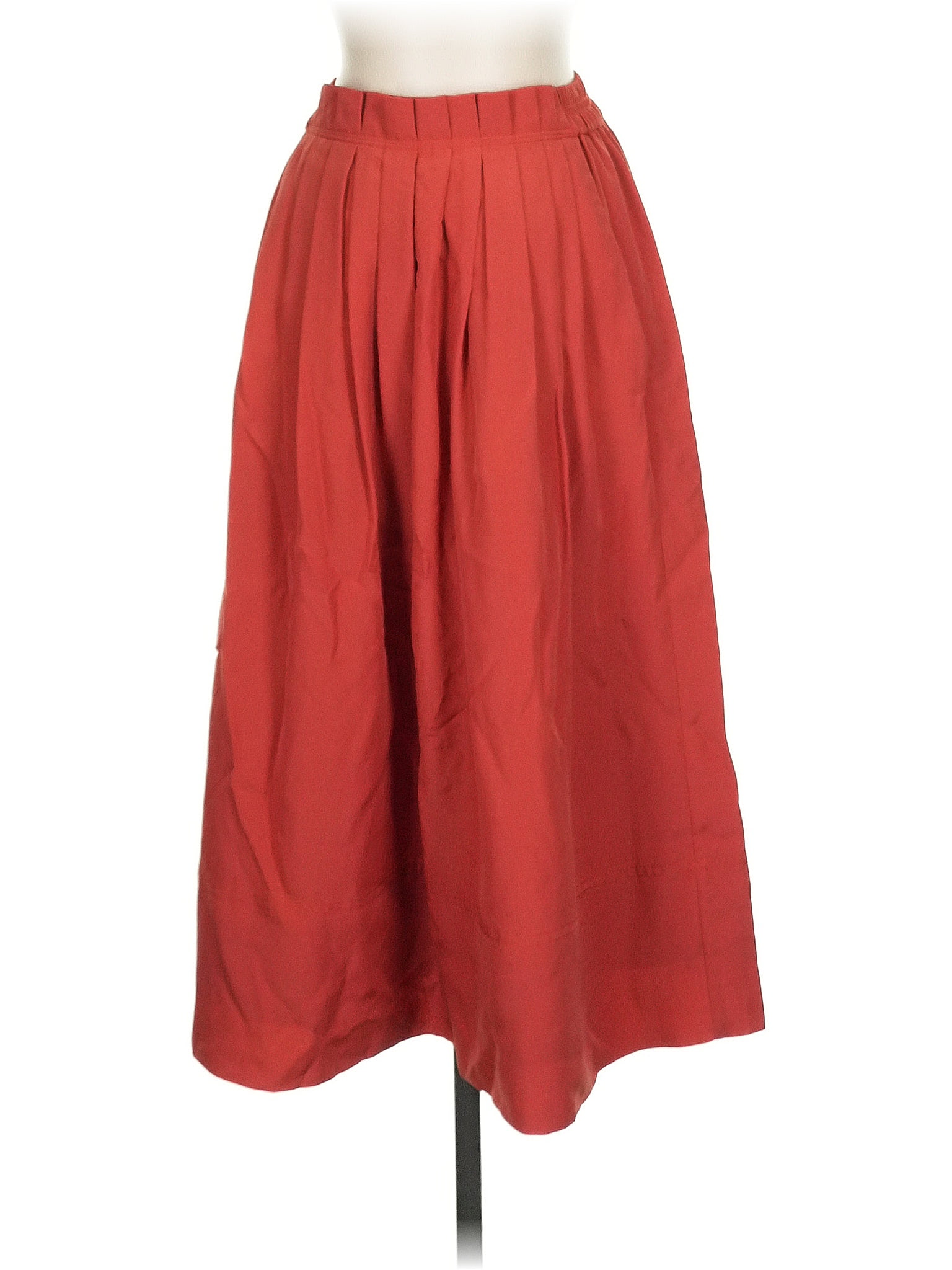 J.Crew 100% Polyethylene Solid Red Casual Skirt Size 00