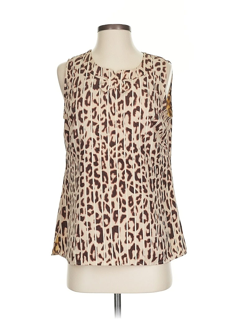 Pre-owned Cabi Sleeveless Blouse In White