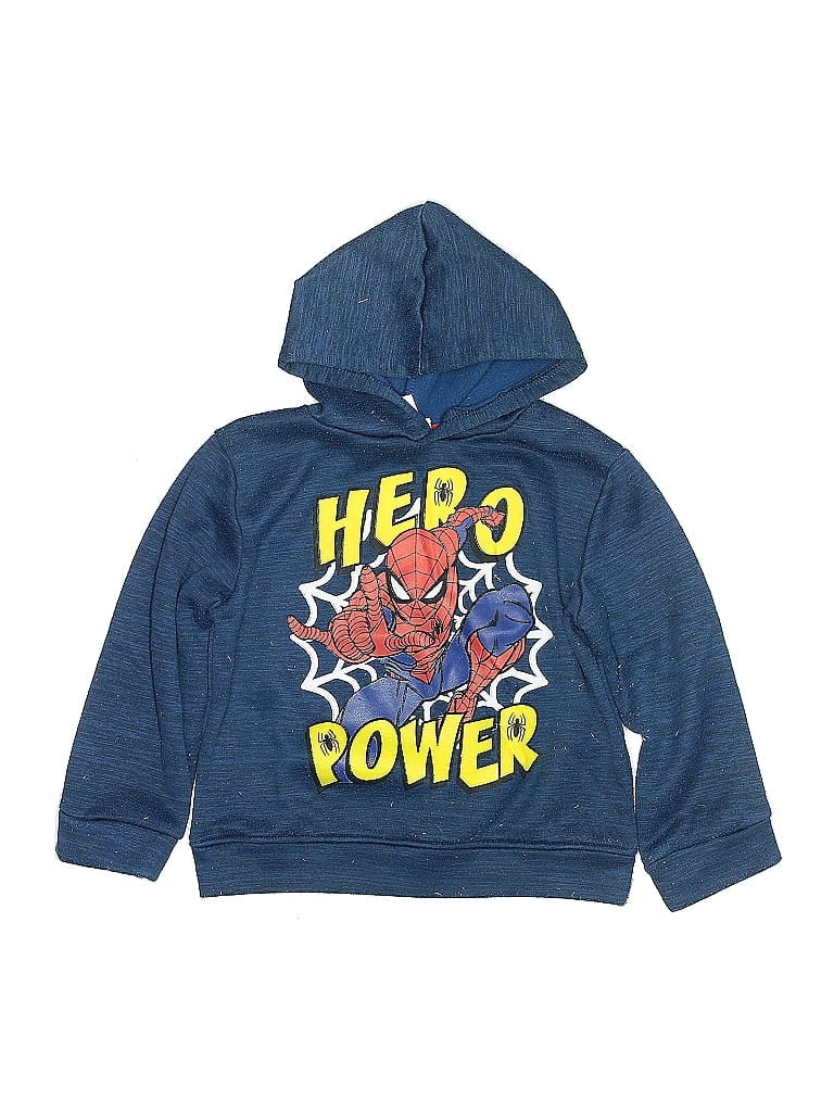 Pre-owned Marvel Kids' Pullover Hoodie In Blue