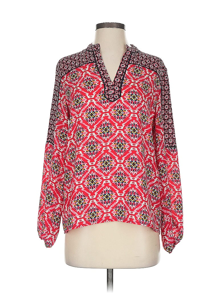 Click to view more detailed imagery on our partner's website Pre-owned Ann Taylor Loft Long Sleeve Blouse In Red
