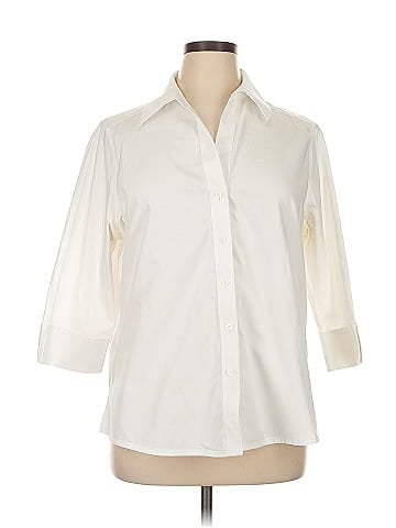Foxcroft 3/4 Sleeve Button-Down Shirt (view 1)