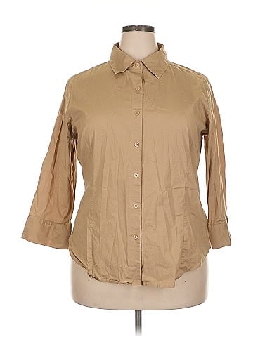 Jessica London 3/4 Sleeve Button-Down Shirt (view 1)