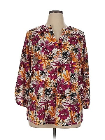 White Birch 3/4 Sleeve Blouse (view 1)