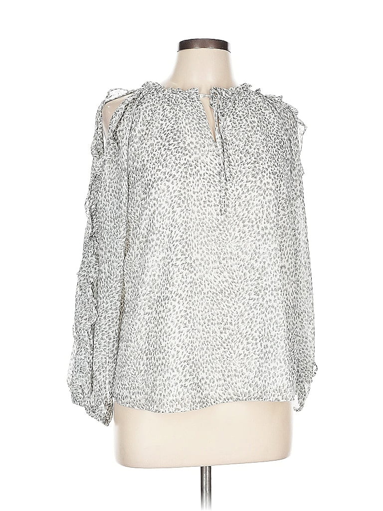 Pre-owned 1.state 3/4 Sleeve Blouse In Silver