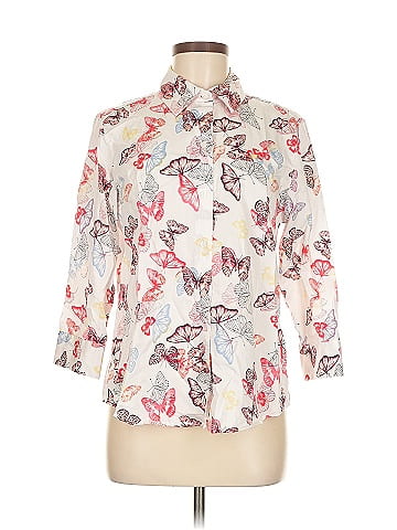 Foxcroft 3/4 Sleeve Button-Down Shirt (view 1)